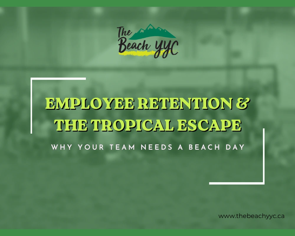 corporate social event at indoor beach venue